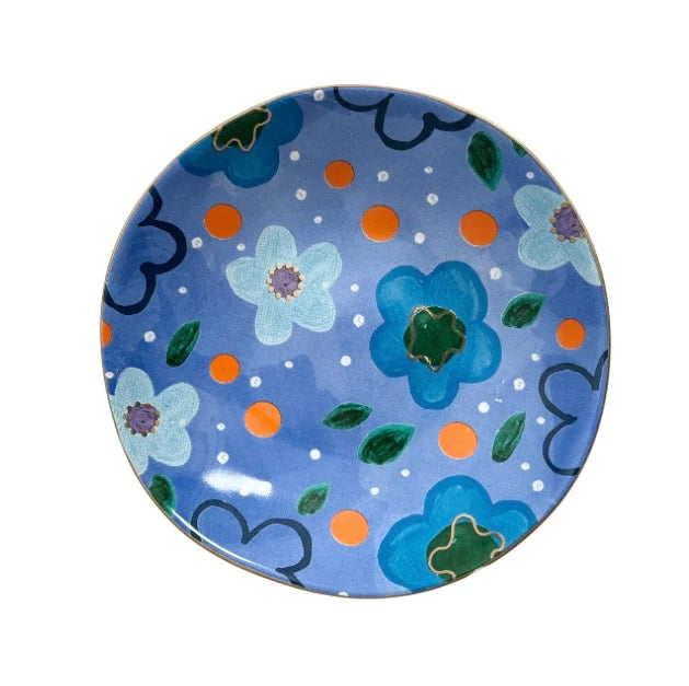 Carla Dinnage Designs : Foxy Flower Trinket Bowl Blue