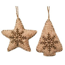 Load image into Gallery viewer, Hanging Decoration - Fabric Snowflake Tree
