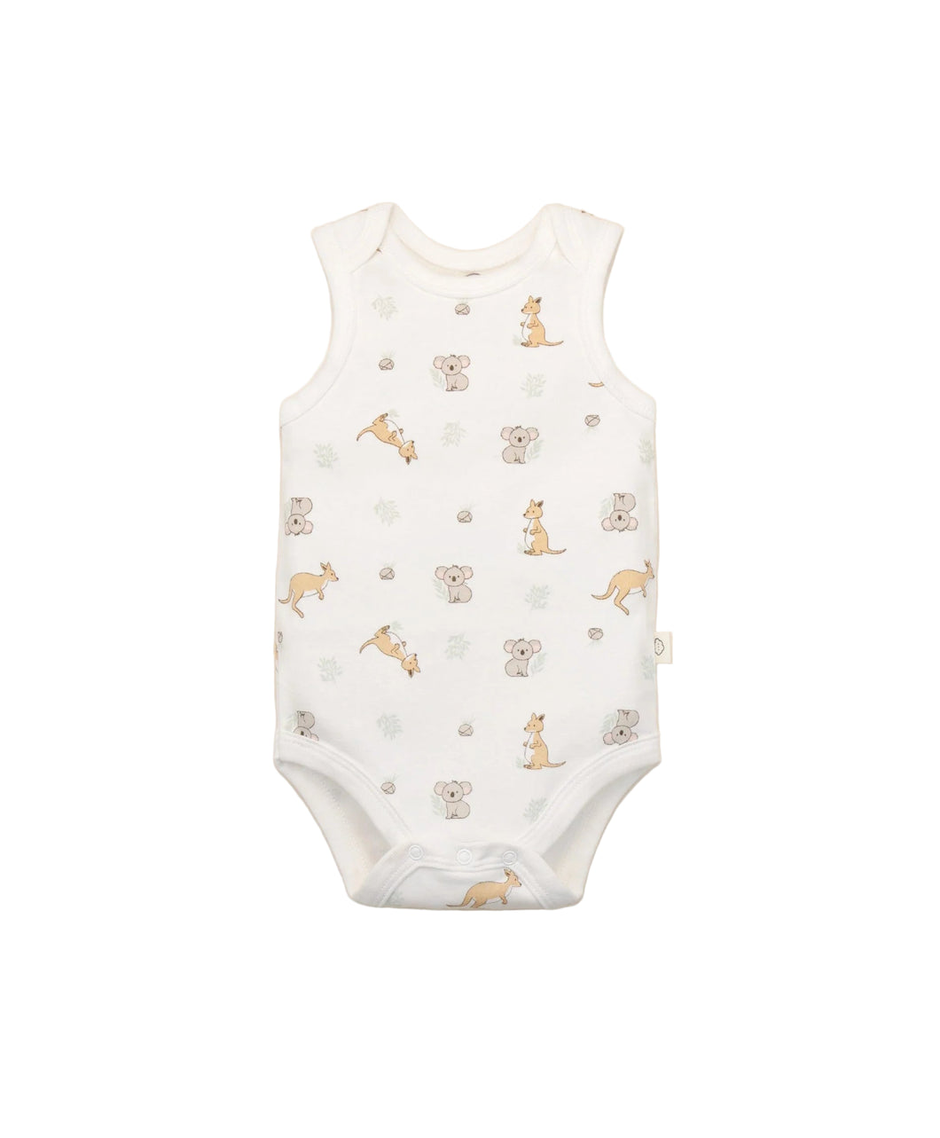 Bodysuit Singlet - Kangaroo & Koala : Size 00 3-6 Months
