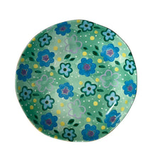 Load image into Gallery viewer, Carla Dinnage Designs : Foxy Flower Salad Bowl Green

