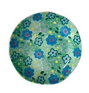 Carla Dinnage Designs : Foxy Flower Salad Bowl Green