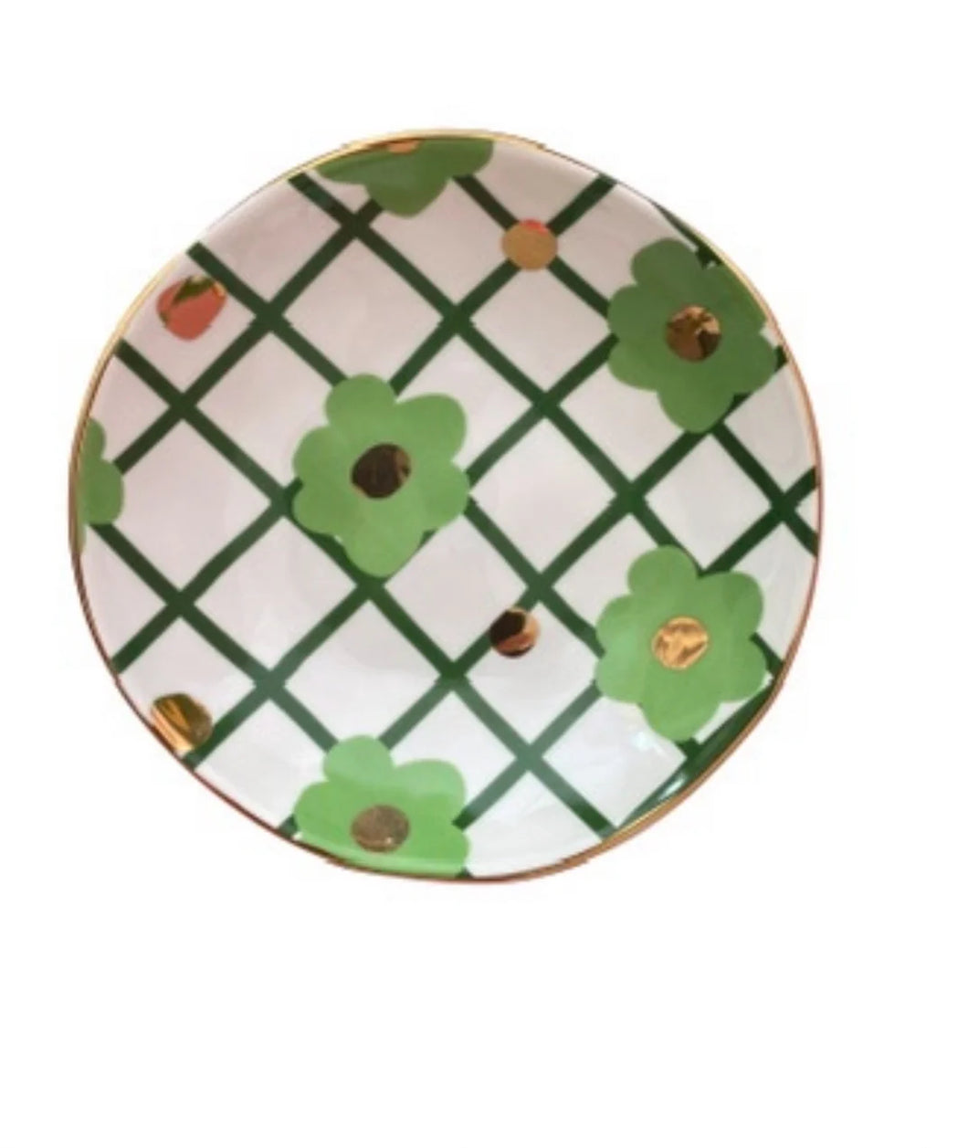 Carla Dinnage Designs : Tartan & Bloom Trinket Bowl - Green