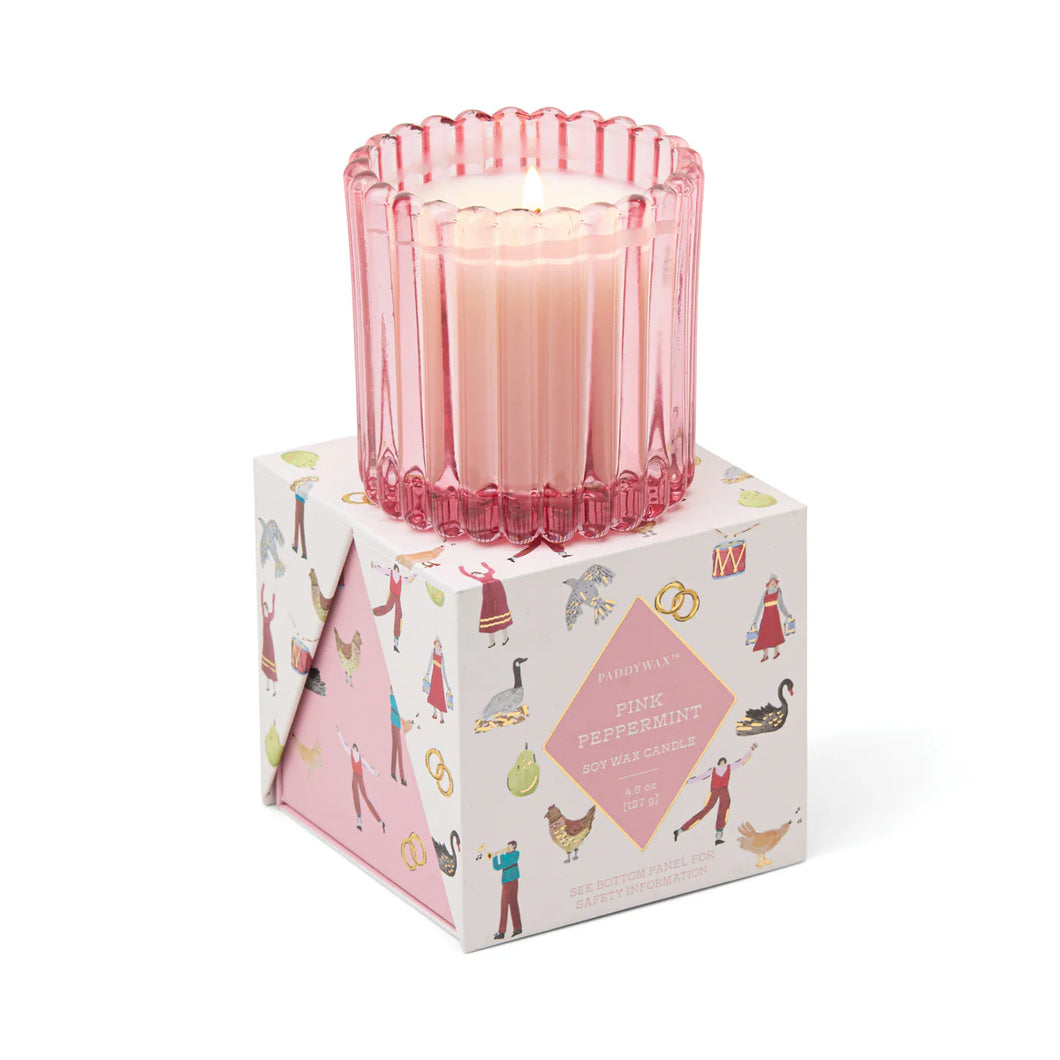 Paddywax Candle : Tinted Glass - Pink Peppermint