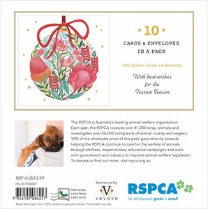 Charity Christmas Cards - RSPCA Floral Bauble