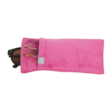 Load image into Gallery viewer, Glasses Double Case Velvet - Hot Pink
