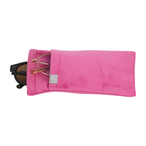 Glasses Double Case Velvet - Hot Pink