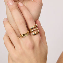 Load image into Gallery viewer, Ring - Gold Textured Cuff
