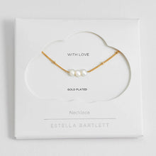 Load image into Gallery viewer, Estella Bartlett Necklace - Beaded Chain &amp; Pearl Gold Plated
