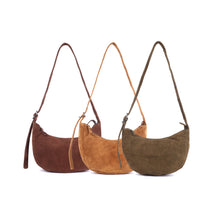 Load image into Gallery viewer, Tulip Moon Suede Bag - Brown

