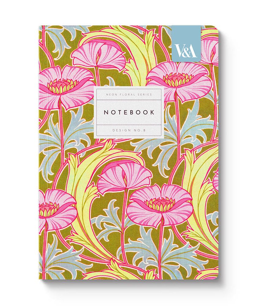 Notebook Vevoke A5 - Neon Pink Poppies