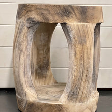 Load image into Gallery viewer, SALE : Timber Stool - Anoki Whitewash - 31 x 40cm (Was $165)
