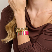 Load image into Gallery viewer, Bracelet - Earth &amp; Gold Wide Tile
