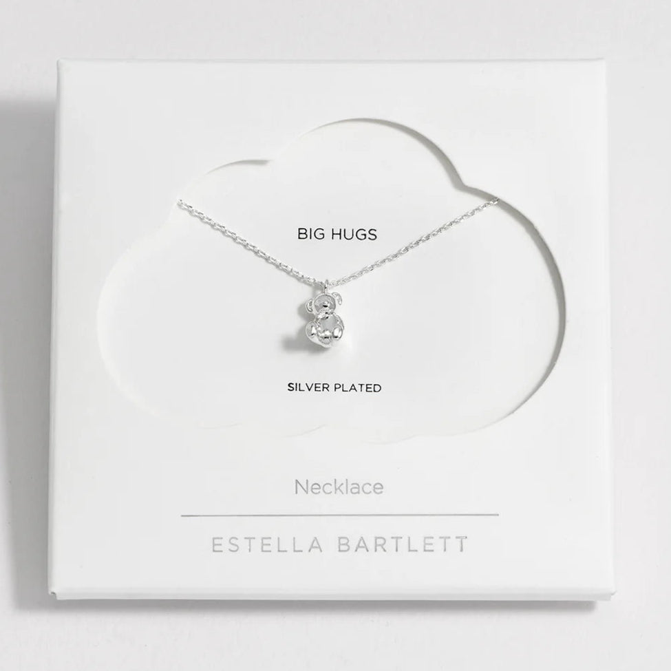 Estella Bartlett Necklace - Teddy Bear Silver Plated