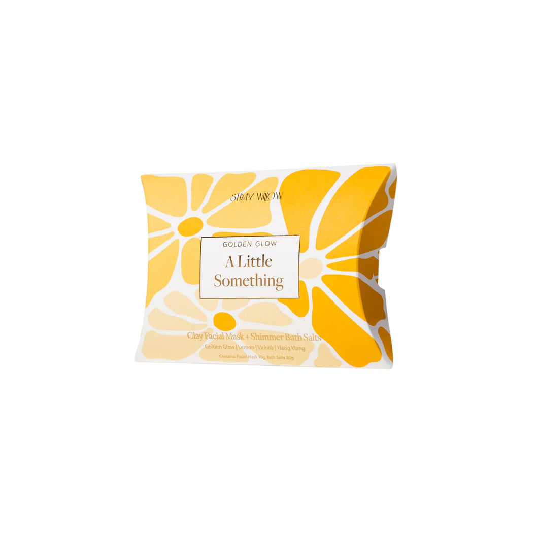 Stray Willow Pocket Duo 'A Little Something' Golden Glow : Face Mask + Bath Salts