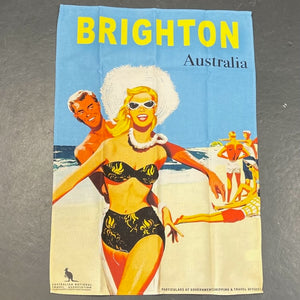 Cotton Tea Towel - Brighton : Bikini Glamour