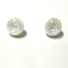 Load image into Gallery viewer, Samantha Abbott Glass Earrings - White Sparkle
