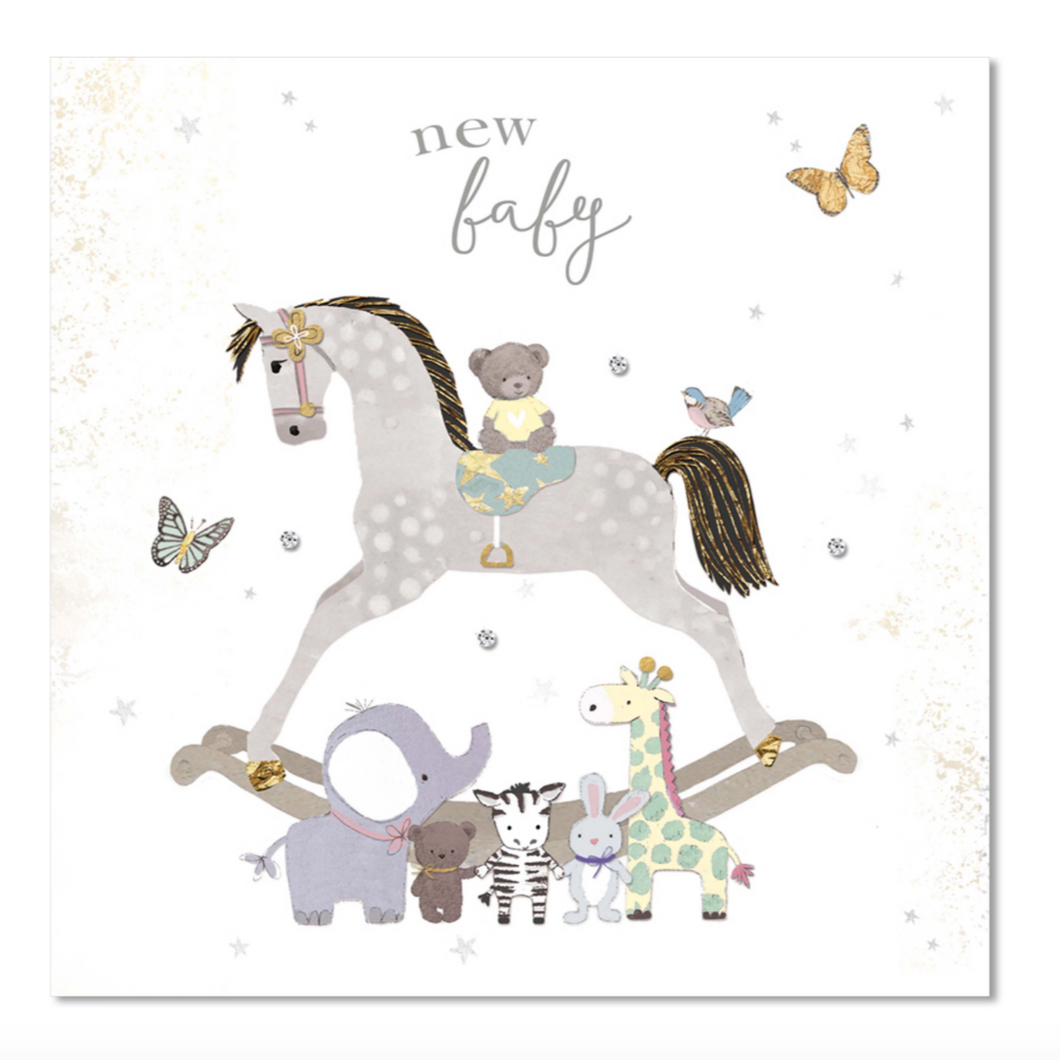 Card - New Baby : Rocking Horse
