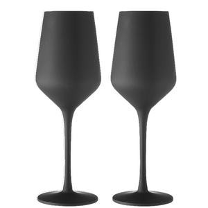 SALE : Aurora Matte Black 2pk Wine Glass (Was $45)