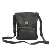 Load image into Gallery viewer, Tayla Crossbody Leather Bag - Black
