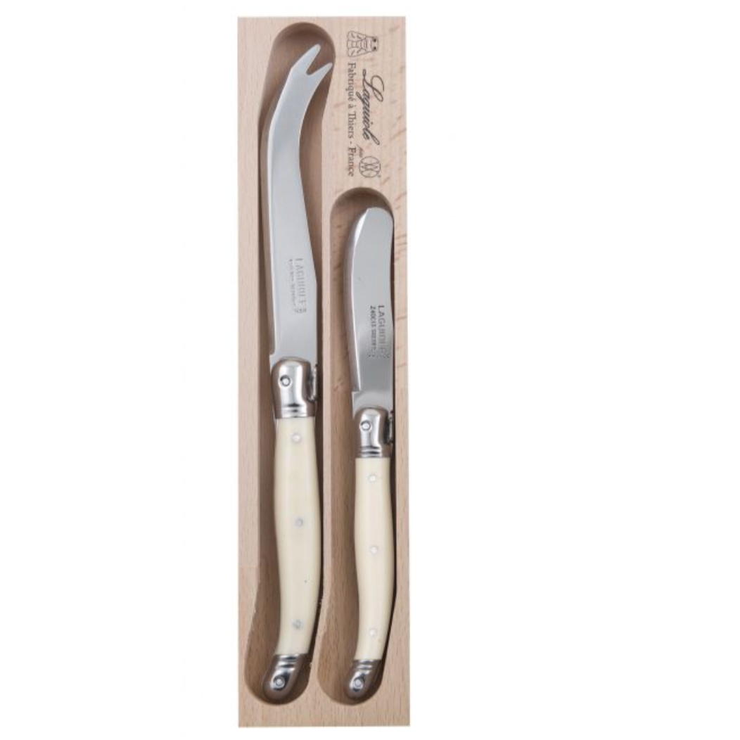 Laguiole Boxed Cheese Set - 2 Pce Ivory