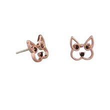 Load image into Gallery viewer, Earring - Crystal Dog Zeus Studs
