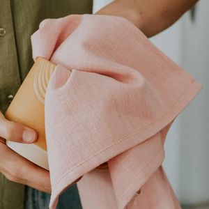 Tea Towel Stonewashed Pink