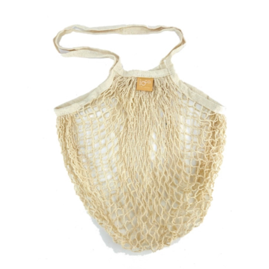 Natural Cotton Mesh Grocery Bag - Unbleached