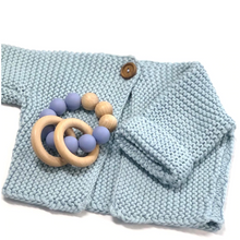Load image into Gallery viewer, Knitted Baby Cardigan - Blue
