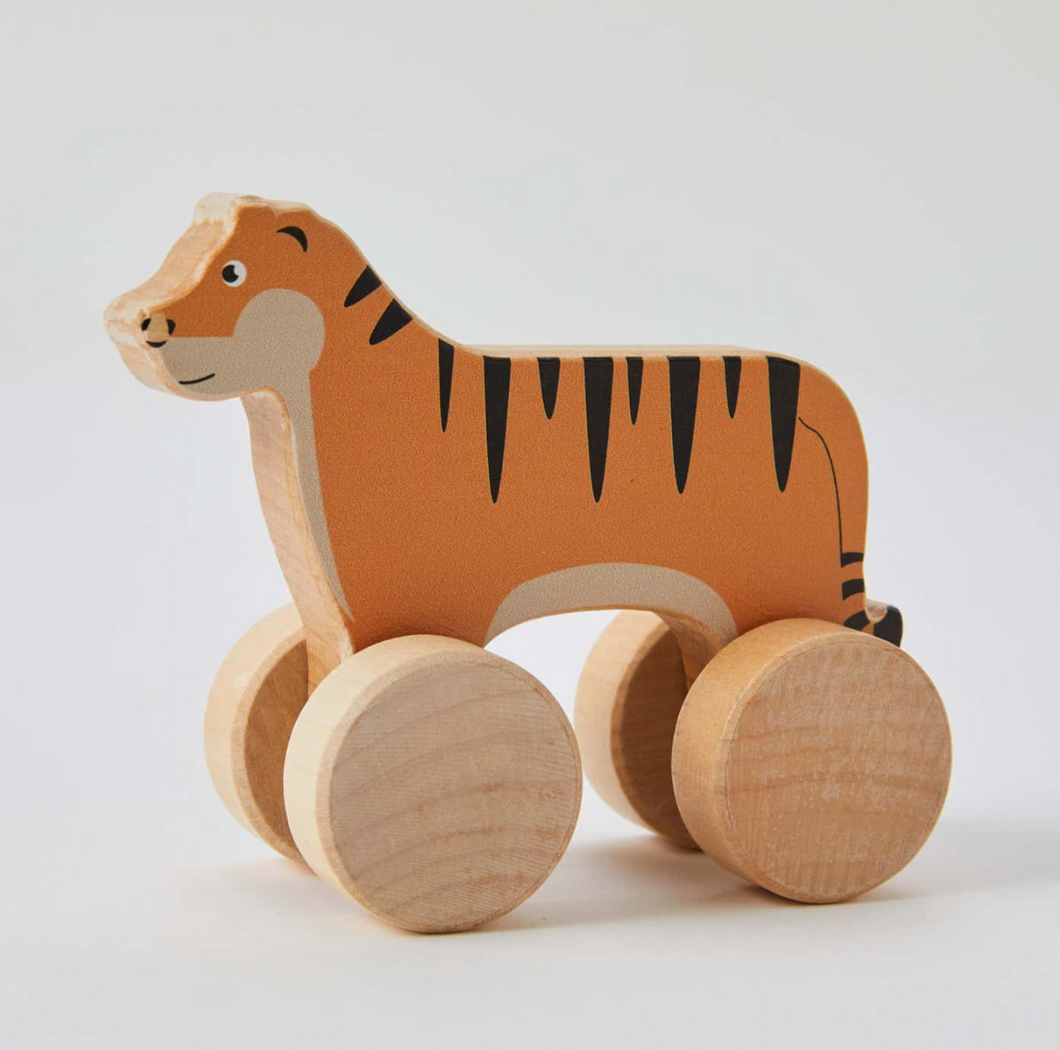 Wooden Rolling Tiger