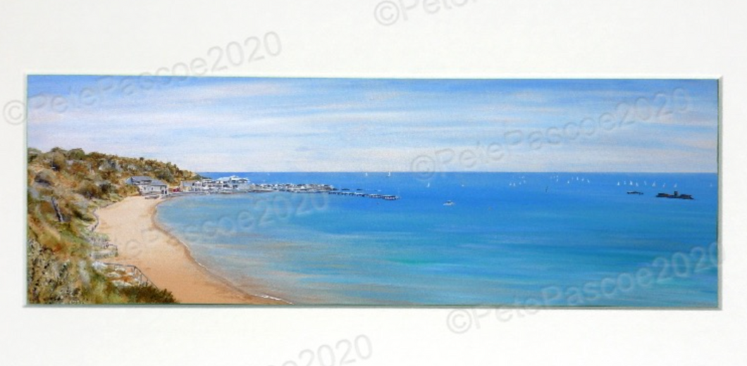 Pete Pascoe Print 72 - Halfmoon Yachts, Black Rock, Vic