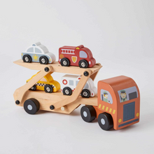 Load image into Gallery viewer, Wooden Car Carrier Set
