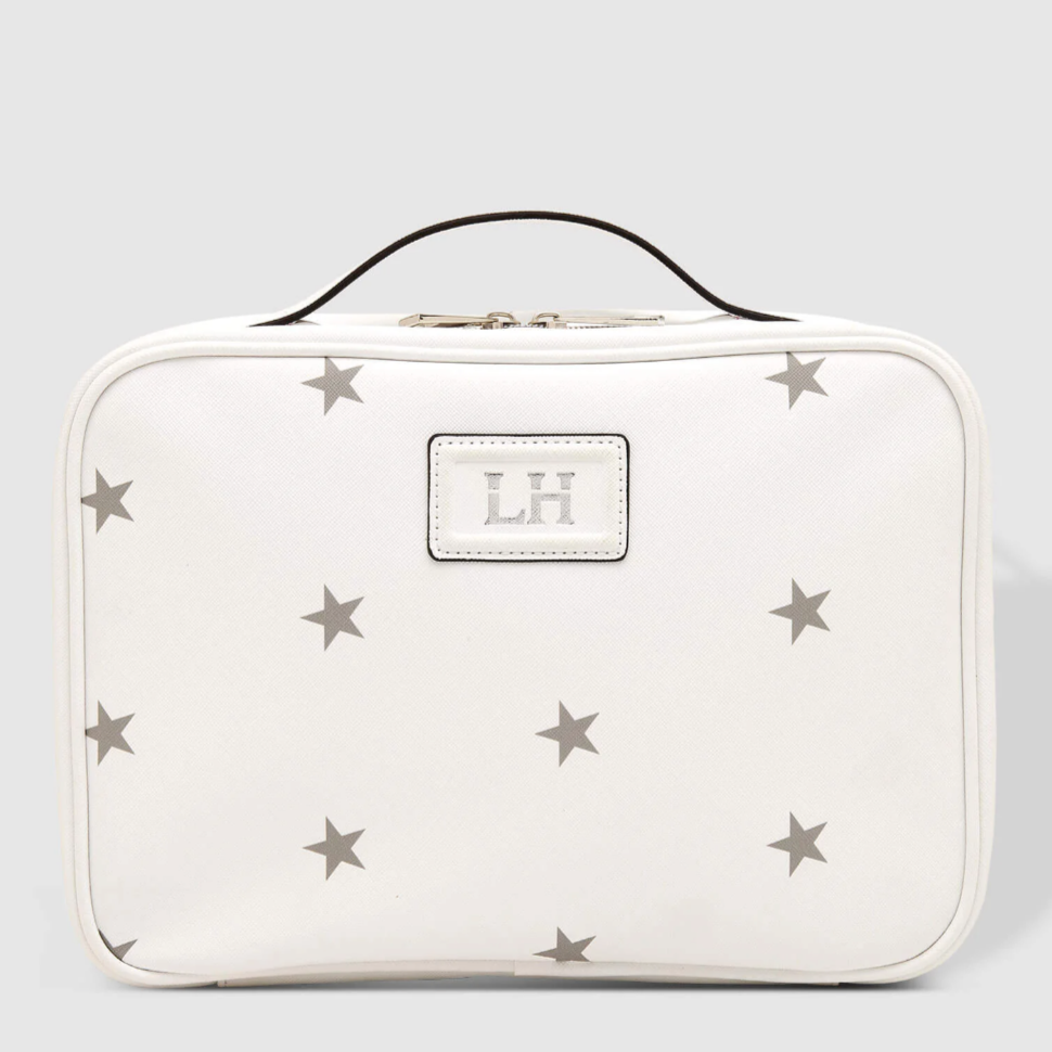 Cosmetic Case - White with Silver Star