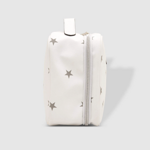 Cosmetic Case - White with Silver Star