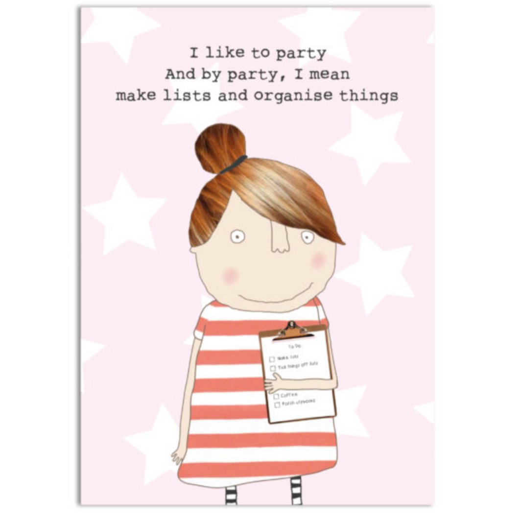 Rosie - Notebook A6 : Party Lists