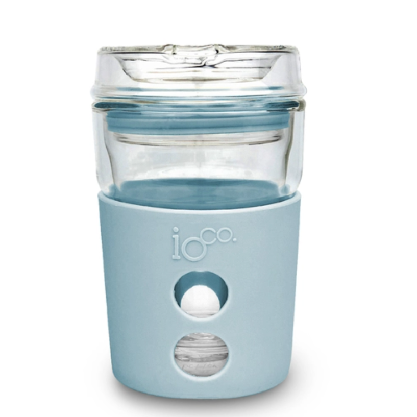 Glass Coffee Traveller 8oz - Ocean Blue
