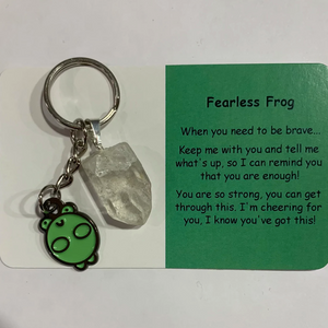 Fearless Frog Keyring with Crystal