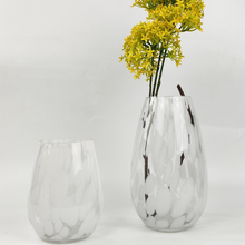 Load image into Gallery viewer, Vase - Speckle Glass White 34cm
