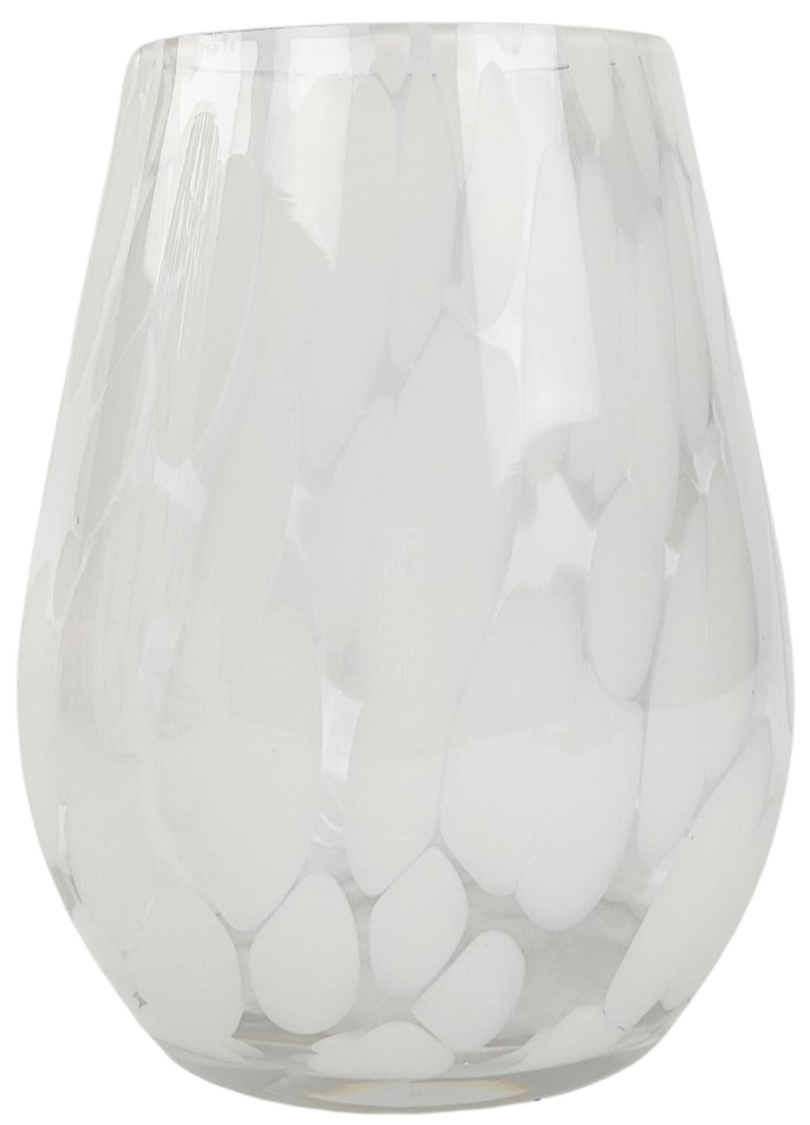 Vase - Speckle Glass White 17cm