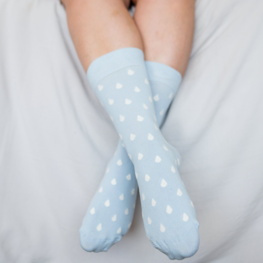 Socks - Raindrops Blue