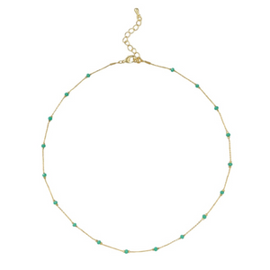 Necklace - Petite Turquoise Bead