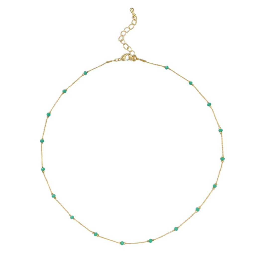 Necklace - Petite Turquoise Bead