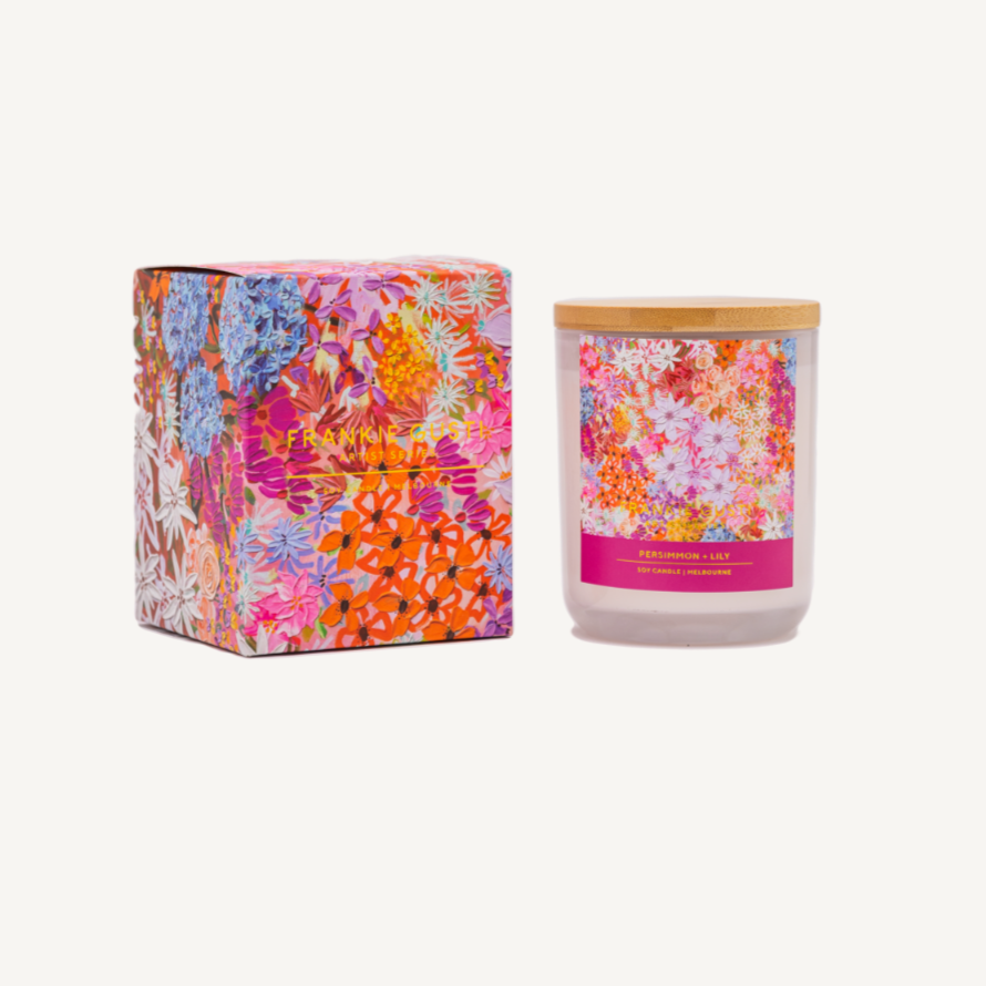 Frankie Gusti 50Hr Candle : Persimmon + Lily