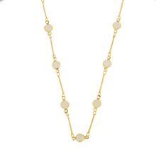 Load image into Gallery viewer, Necklace - Crystal Bar Gold Milky
