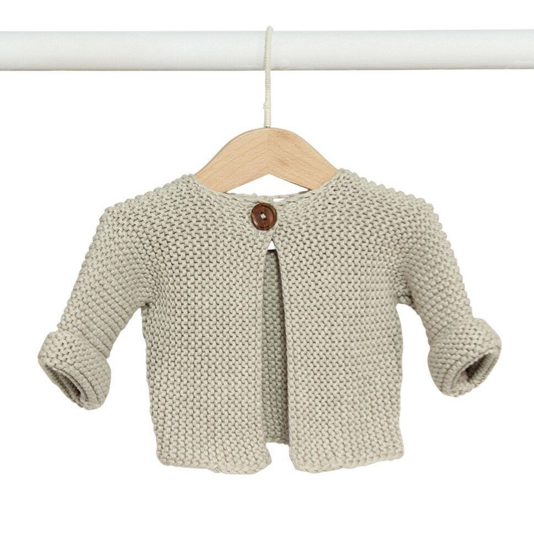 Knitted Baby Cardigan - Natural