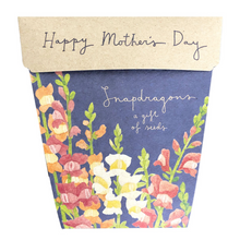 Load image into Gallery viewer, Sow &#39;n Sow Seed Greeting Card - Happy Mother&#39;s Day - Snapdragon
