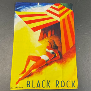 Microfibre Tea Towel - Black Rock : Sunbaking